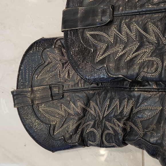 Men's Leather Reptile Cowboy Boots Size 11 - Picture 3 of 3